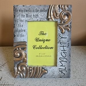 Psalm 91:1 Silver and Gold Photo Frame